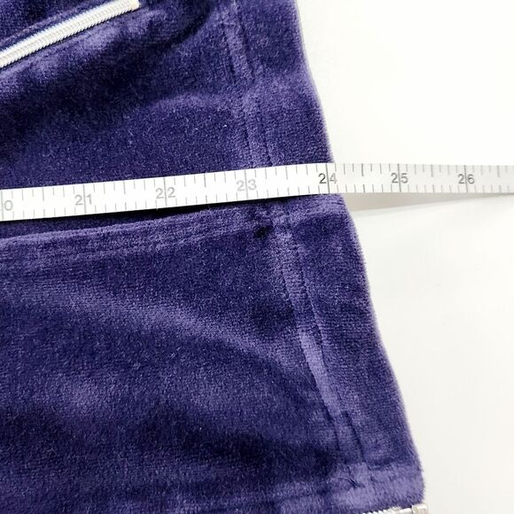 Zenergy by Chico's Velour Zip Up Jacket Dark Purple Women's Size 1/Medium 8 - Picture 10 of 11